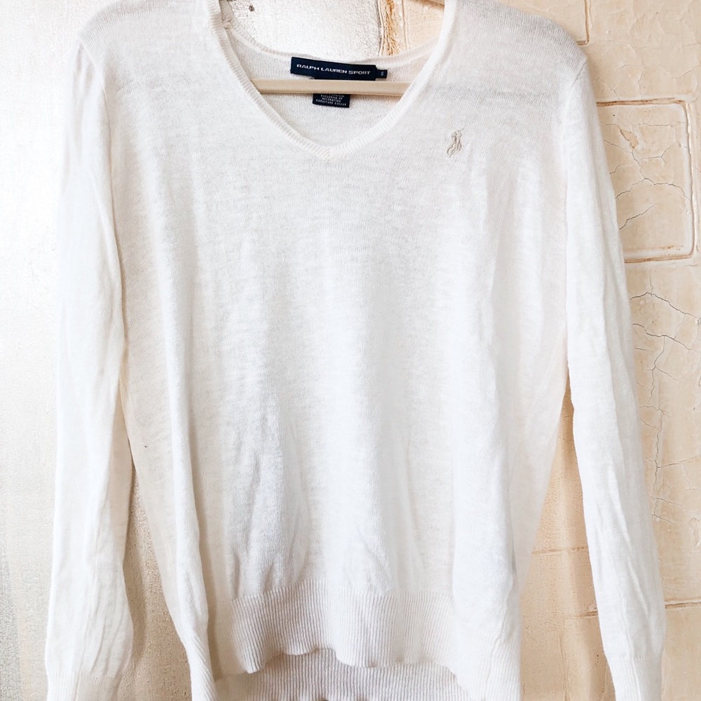 Ralph Lauren White Sweater✨